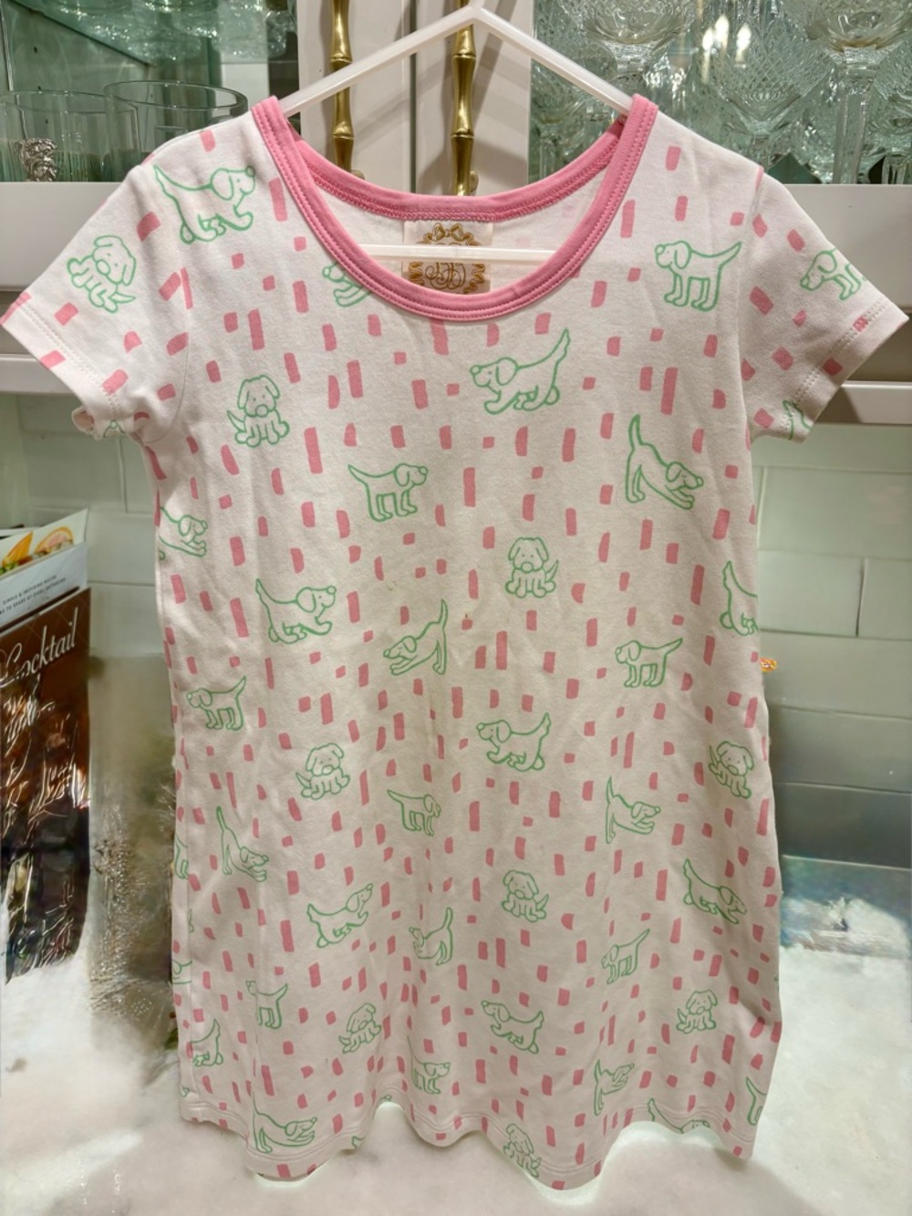 The Beaufort Bonnet Company Puppy Short Sleeve Polly Play Dress
